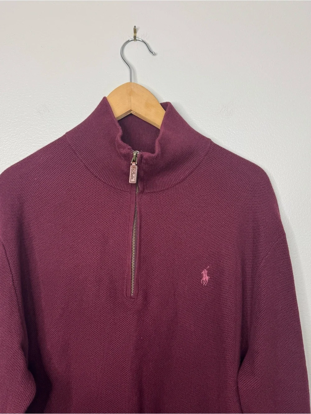 Polo Ralph Lauren Quarter-Zip Sweater Pima Cotton XL